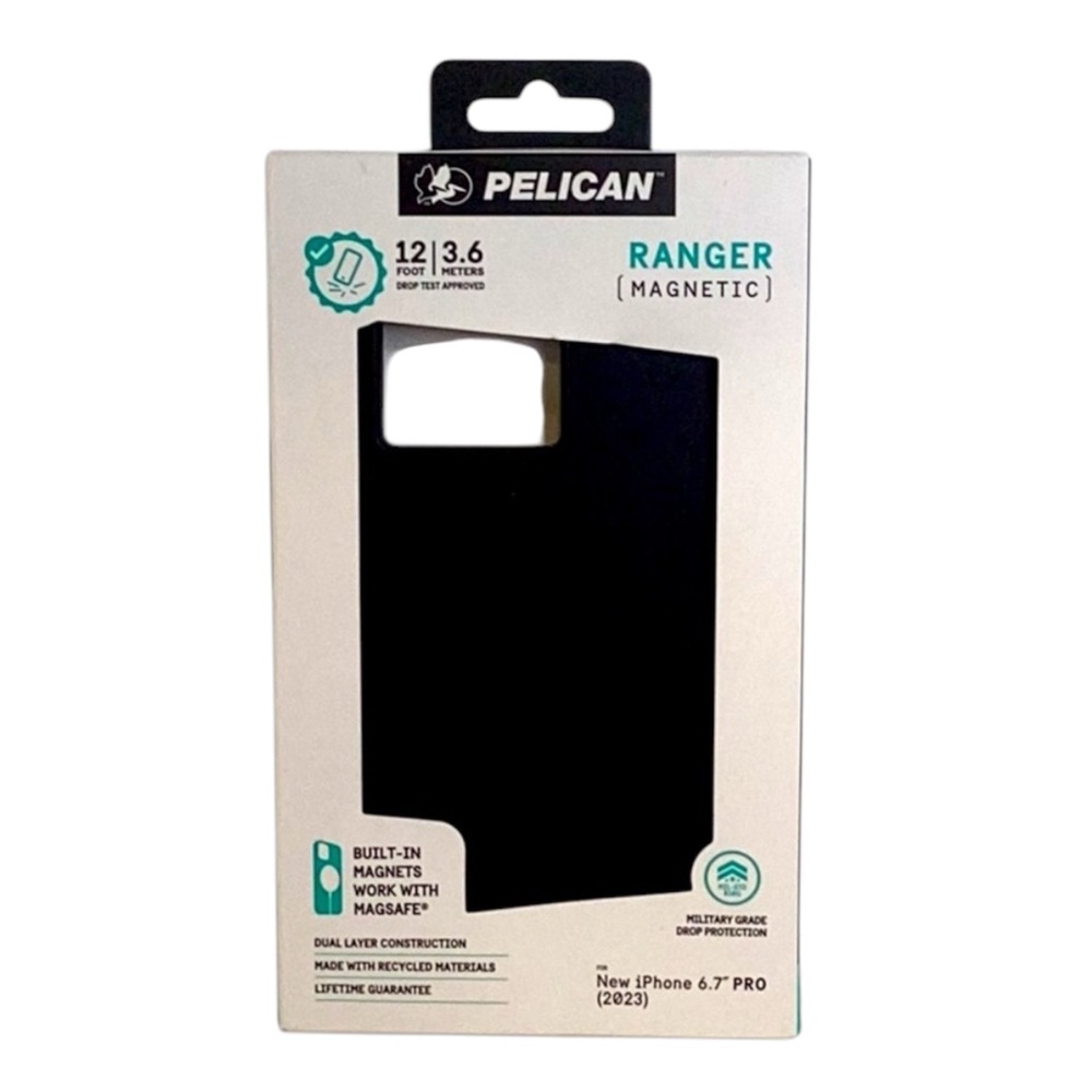 💚 Pelican Ranger Magnetic Black Case for iPhone 6.7 Pro (2023)
